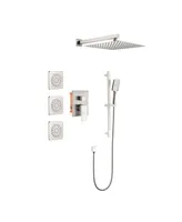 Streamdale Furniture Shower System With Shower Head, Hand Shower, Slide Bar, Body Sprays, Shower Arm, Hose, Valve