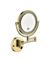 Simplie Fun 8 Inch Led Wall Mount Two-Sided Magnifying Makeup Vanity Mirror