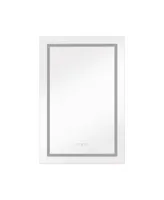 Simplie Fun Led Lighted Bathroom Medicine Cabinet with Mirror, Surface Lighted Medicine Cabinet, Dimmable, Adjustable Shelves, Intelligent Switch Medi