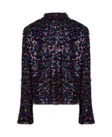 Nocturne Women's Multicolor Sequined Shirt - Multi