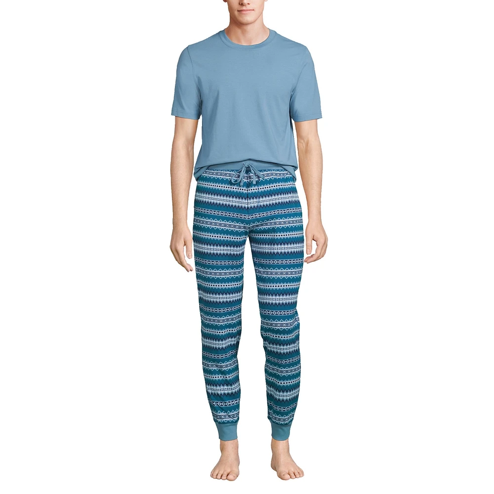 Lands' End Men's Knit Jersey Pajama Sleep Set