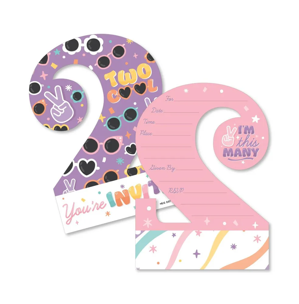 Big Dot Of Happiness Two Cool - Girl - Pastel 2nd Birthday Water Bottle  Sticker Labels - Set of 20 - Assorted Pre