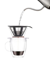 Bodum 12 oz Pour Over Coffee Dripper and Double Wall Mug