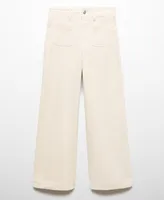 Mango Women's Corduroy Culottes Trousers