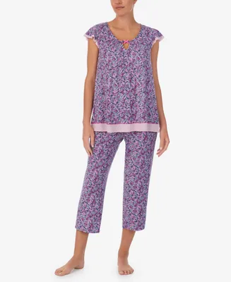 Ellen Tracy Women's Short Sleeve 2 Piece Pajama Set