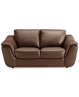 Closeout! Jennard 71" Leather Loveseat, Created for Macy's