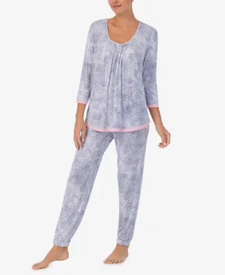 Ellen Tracy Women's 3/4 Sleeve 2 Piece Pajama Set