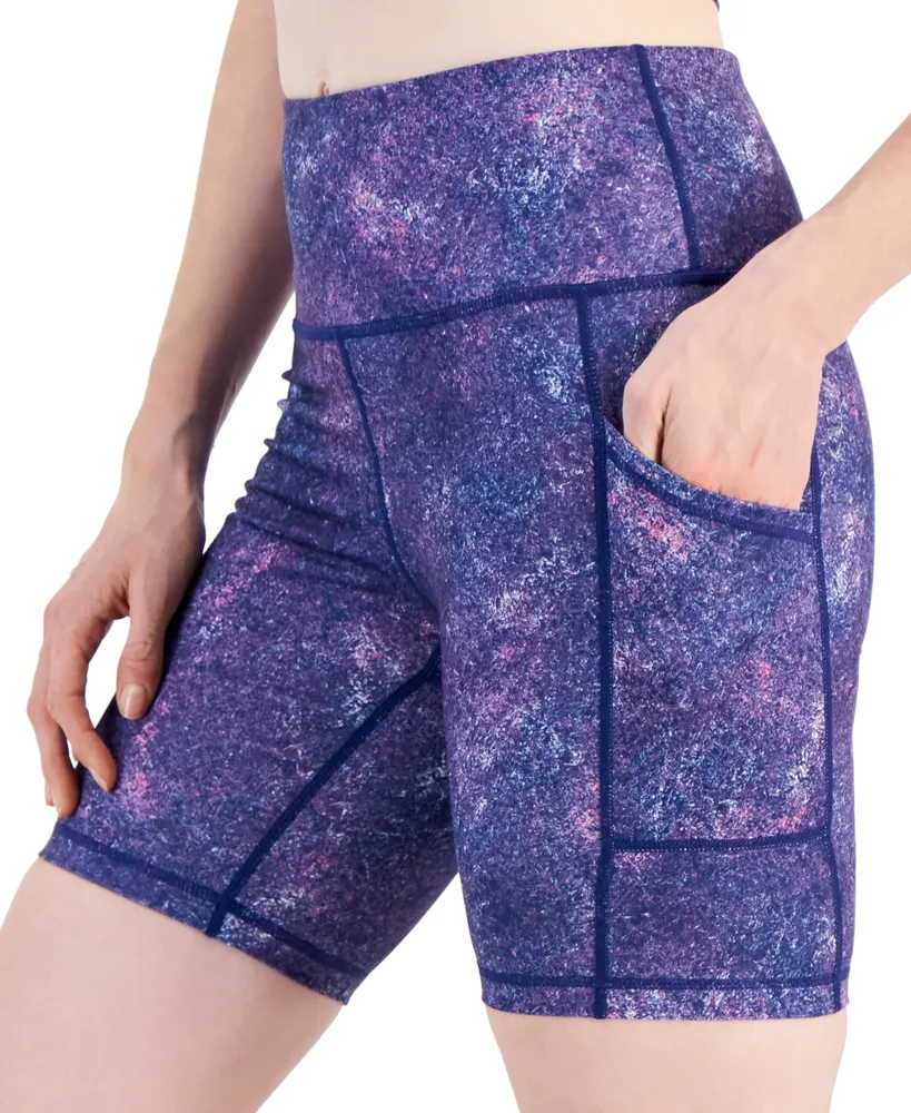 Id Ideology Women's Printed Bike Shorts, Created for Macy's