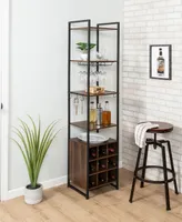 Honey Can Do Free-Standing Wine Bar Storage Tower