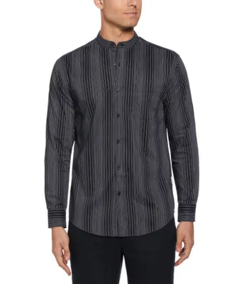 Cubavera Men's Regular-Fit Banded Collar Long Sleeve Shirt