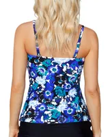 Island Escape Women's Tahiti Ruffled Underwire Tankini Top, Created for Macy's