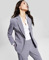 Le Suit Women's Crepe One-Button Pantsuit