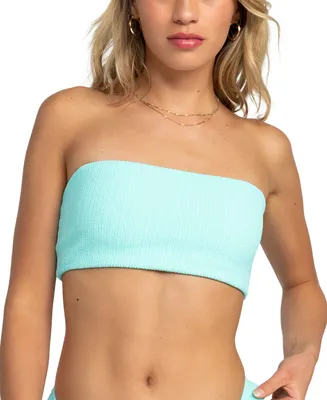 Roxy Juniors' Aruba Textured Bandeau Bikini Top
