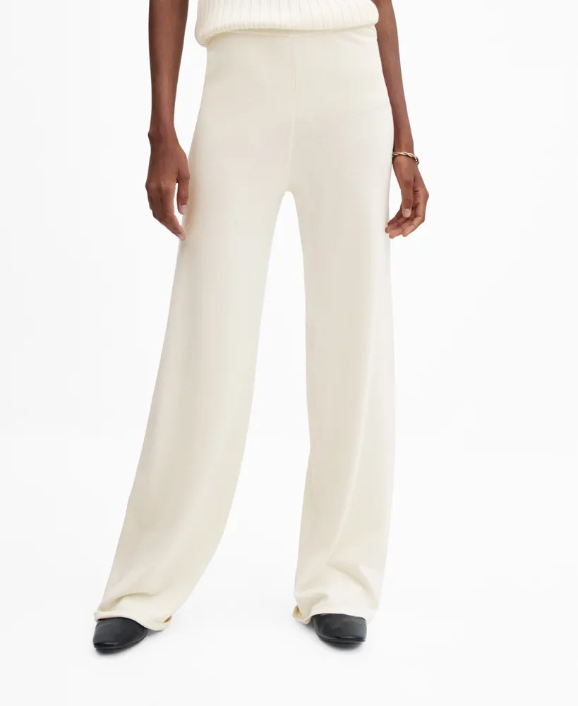 Straight knitted trousers