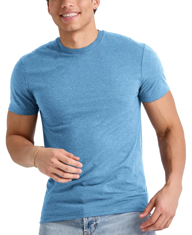 Hanes Ultimate Comfort Blend Mens 4 Pack Short Sleeve Crew Neck Moisture  Wicking T-Shirt