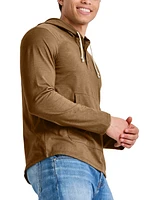 Men's Hanes Originals Cotton Henley Hooded Sweatshirt