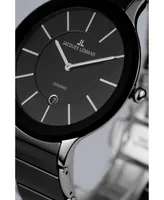 Jacques Lemans Unisex Dublin Watch with High-Tech Ceramic Strap, Solid Stainless Steel, 1-1855