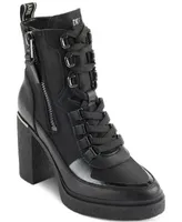 Dkny Toia Lace-Up Zip Booties