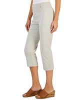 Jm Collection Women's Pull On Slim-Fit Rivet Detail Cropped Pants, Created for Macy's