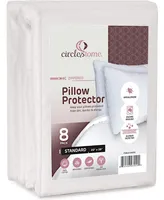 Circles Home 100% Cotton Breathable Pillow Protector with Zipper – White ( Pack