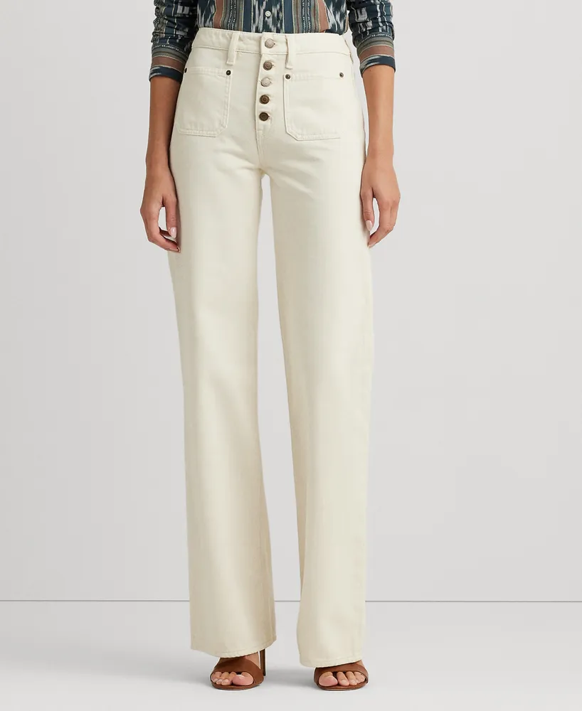 Lauren Ralph Lauren Women's High-Rise Wide-Leg Jeans