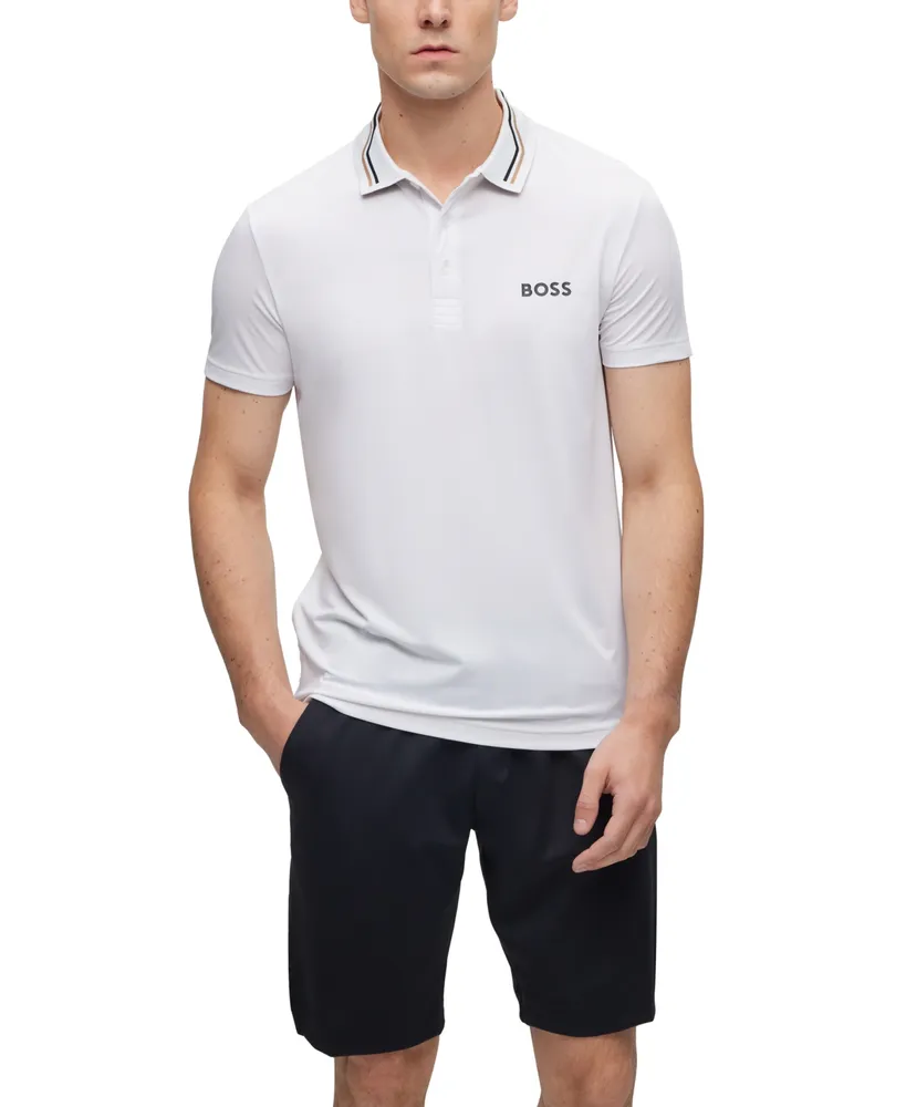 Boss by Hugo Men's Contrast-Logo Polo Shirt