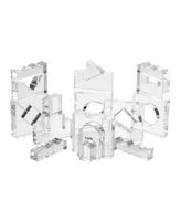 Learning Advantage Clear Crystal Blocks - 25 Pieces - Assorted pre