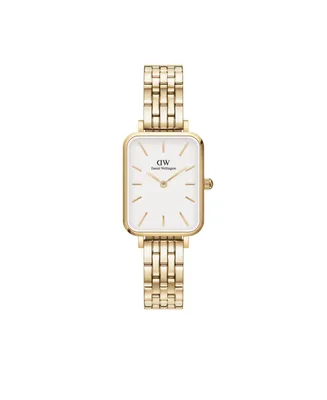 Daniel Wellington Women's Quadro 5-Link Gold-Tone Stainless Steel Watch 20 x 26mm