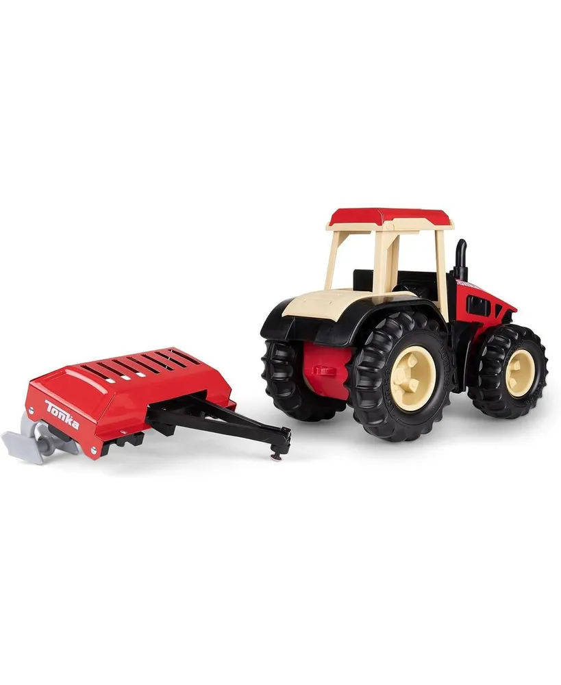 Tonka Steel Classics Retro Cab Tractor with Red Plow