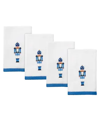 Avanti Nutcracker Trellis Cotton 4 Pack Fingertip Towel, 11" x 18"