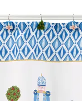 Avanti Nutcracker Trellis Shower Curtain and Shower Hooks, 13 Piece Set