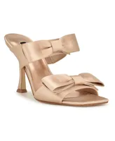 Nine West Women's Yoloh Square Toe Tapered Heel Dress Sandals