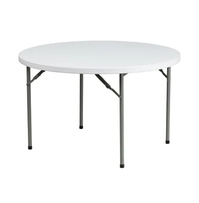 Emma+Oliver 4-Foot Round Plastic Folding Table