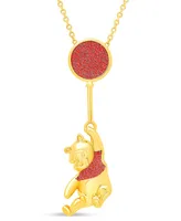 Disney Classics Winnie the Pooh Gold Plated Swinging Balloon Necklace, 18"