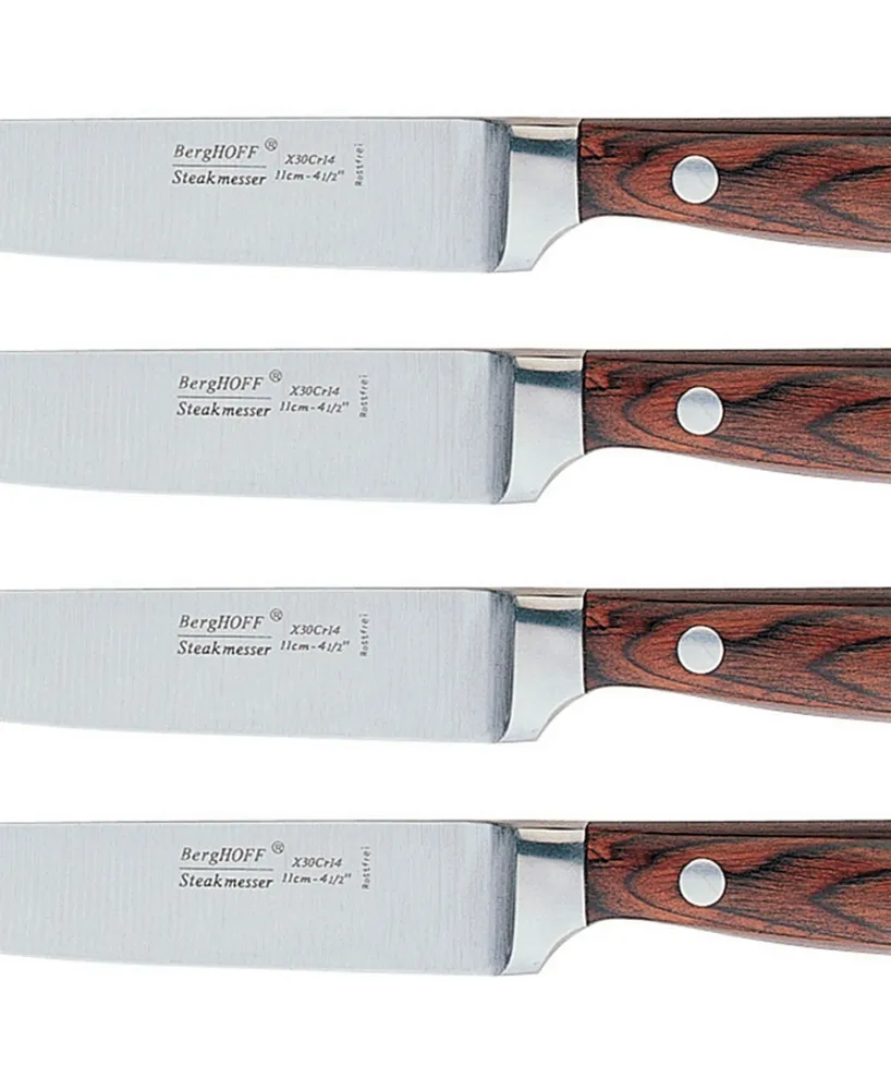 BergHOFF Pakka Wood 4-Pc. Steak Knife Set