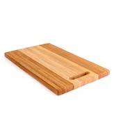 Bamboo 3 Piece Two-Tone Board with Handle and Aaron Probyn Cheese Knives Set