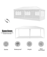 Sugift 20 Ft. W x 10 Ft. D Wedding Party Tent Canopy with 4 Side Walls