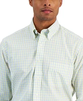 Club Room Men's Regular-Fit Gingham Dress Shirt, Created for Macy's