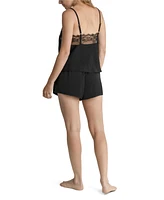 Midnight Bakery Women's Elise Satin Cami-tap 2 Piece Lingerie Set