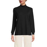 Lands' End Women's Petite Long Sleeve Super T Mock Tee