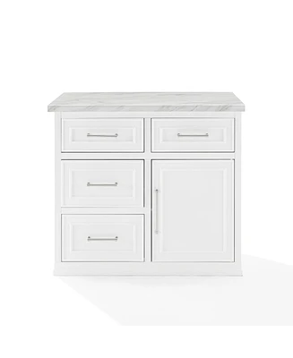 Crosley Furniture Cutler 42" Faux Marble Top Kitchen Island