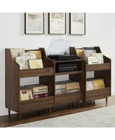 Crosley Furniture Liam 3Pc Medium-Density Fiberboard (Mdf) Record Player Stand And Vinyl Storage Set