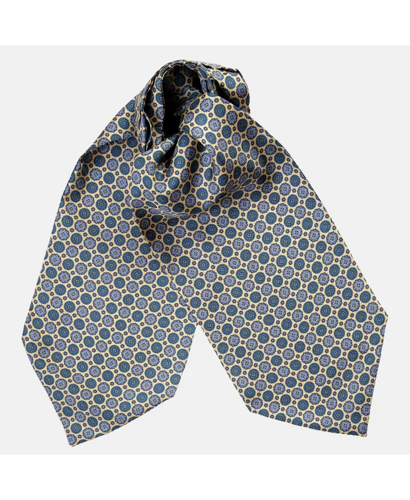 Elizabetta Men's Lorenzo - Silk Ascot Cravat Tie for Men