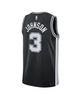 Men's and Women's Nike Keldon Johnson Black San Antonio Spurs Swingman Jersey - Icon Edition