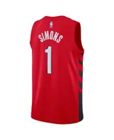 Men's and Women's Jordan Anfernee Simons Red Portland Trail Blazers Swingman Jersey - Statement Edition