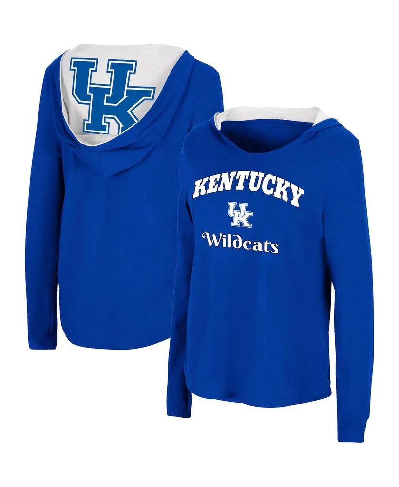 Women's Colosseum Royal Kentucky Wildcats Catalina Hoodie Long Sleeve T-shirt