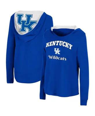 Women's Colosseum Royal Kentucky Wildcats Catalina Hoodie Long Sleeve T-shirt