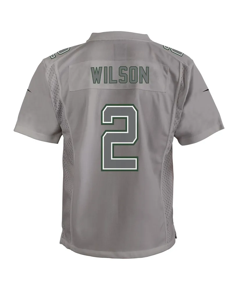 Big Boys Nike Zach Wilson Gray New York Jets Atmosphere Game Jersey