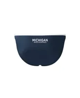 Women's G-iii 4Her by Carl Banks Navy Michigan Wolverines Play Action Bikini Bottoms