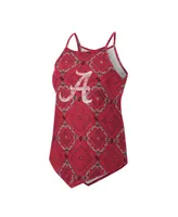 Women's Colosseum x Wrangler Crimson Distressed Alabama Tide Bandana Tank Top